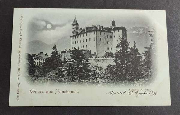 Cartolina Schloss Ambras - Gruss aus Innsbruck (Austria)