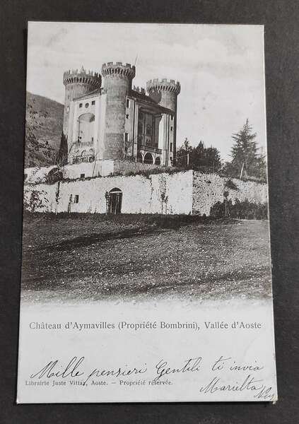 Cartolina Chateau d'Aymavilles - Propriété Bombrini (Valle d'Aoste)