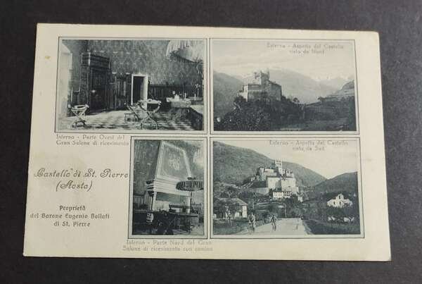 Cartolina St. Pierre - Castello Proprietà del Barone Bollati (Valle …