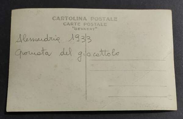Cartolina Fotografica Alessandria - Giornata del Giocattolo 1933 -
