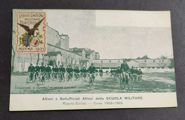 Cartolina Allievi e Sottufficiali Allievi Scuola Militare - Ciclisti - …