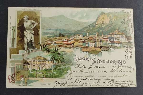 Cartolina Ricordo di Mendrisio (Svizzera) - Villa Vela - Lo …