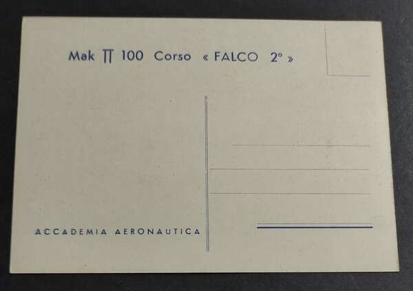 Cartolina Accademia Aeronautica Mak 100 - Corso "Falco 2°"