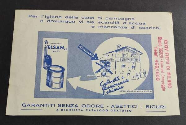 Cartolina Pubblicitaria "Elsan" I Gabinetti Igienico-Sanitari