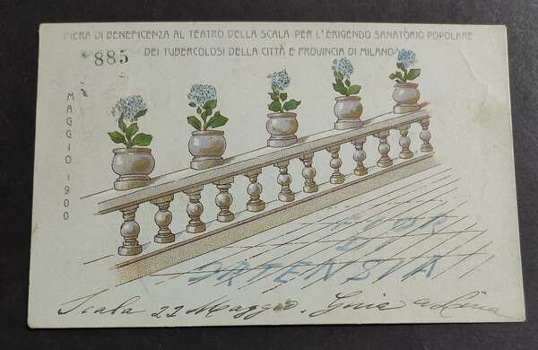 Cartolina Fiera Beneficenza Teatro della Scala 1900 - Tir. Limitata