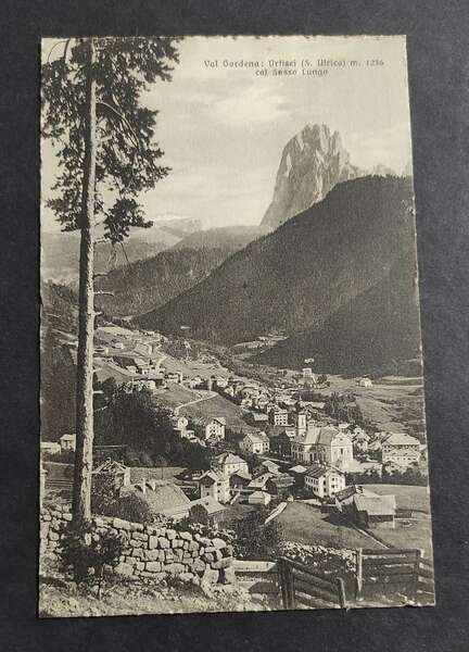Cartolina Val Gardena - Ortisei (S. Ulrico) col Sasso Lungo