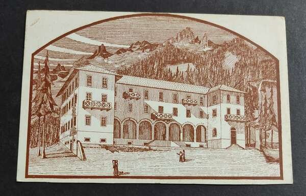 Cartolina Aosta - Villa del Seminario in Valtournanche