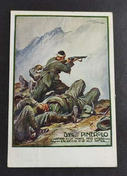 Cartolina 3° Reggimento Battaglione Pinerolo - Ill. Pisani