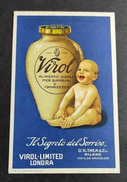 Cartolina Pubblicitaria Virol - Alimento Bambini e Convalescenti