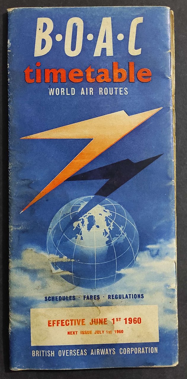 B.O.A.C. Timetable World Air Routes - 1960 | Immagine principale