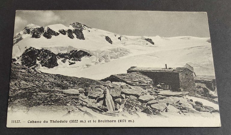 Cartolina Cabane du Théodule et le Breithorn