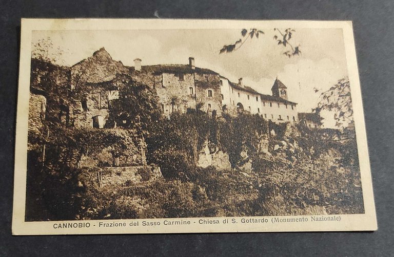 Cartolina Cannobio - Frazione del Sasso Carmine - Chiesa di …