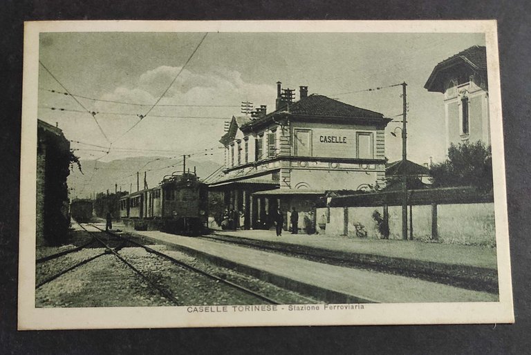 Cartolina Caselle Torinese - Stazione Ferroviaria