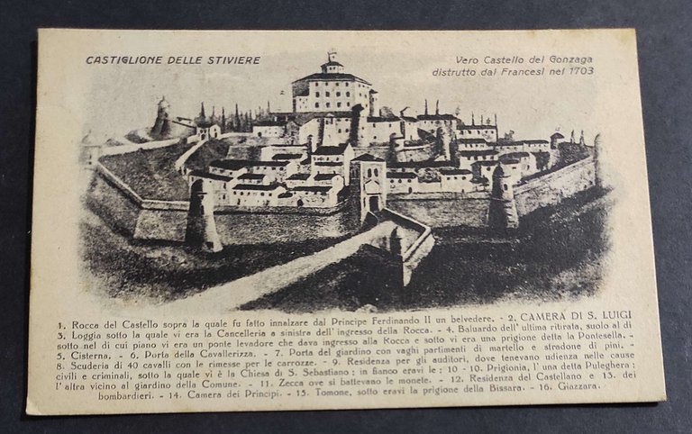 Cartolina Castiglione delle Stiviere - Castello dei Gonzaga Distrutto dai …