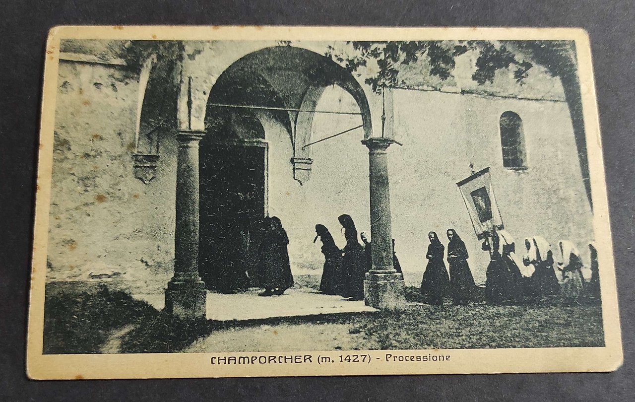 Cartolina Champorcher - Processione | Immagine principale