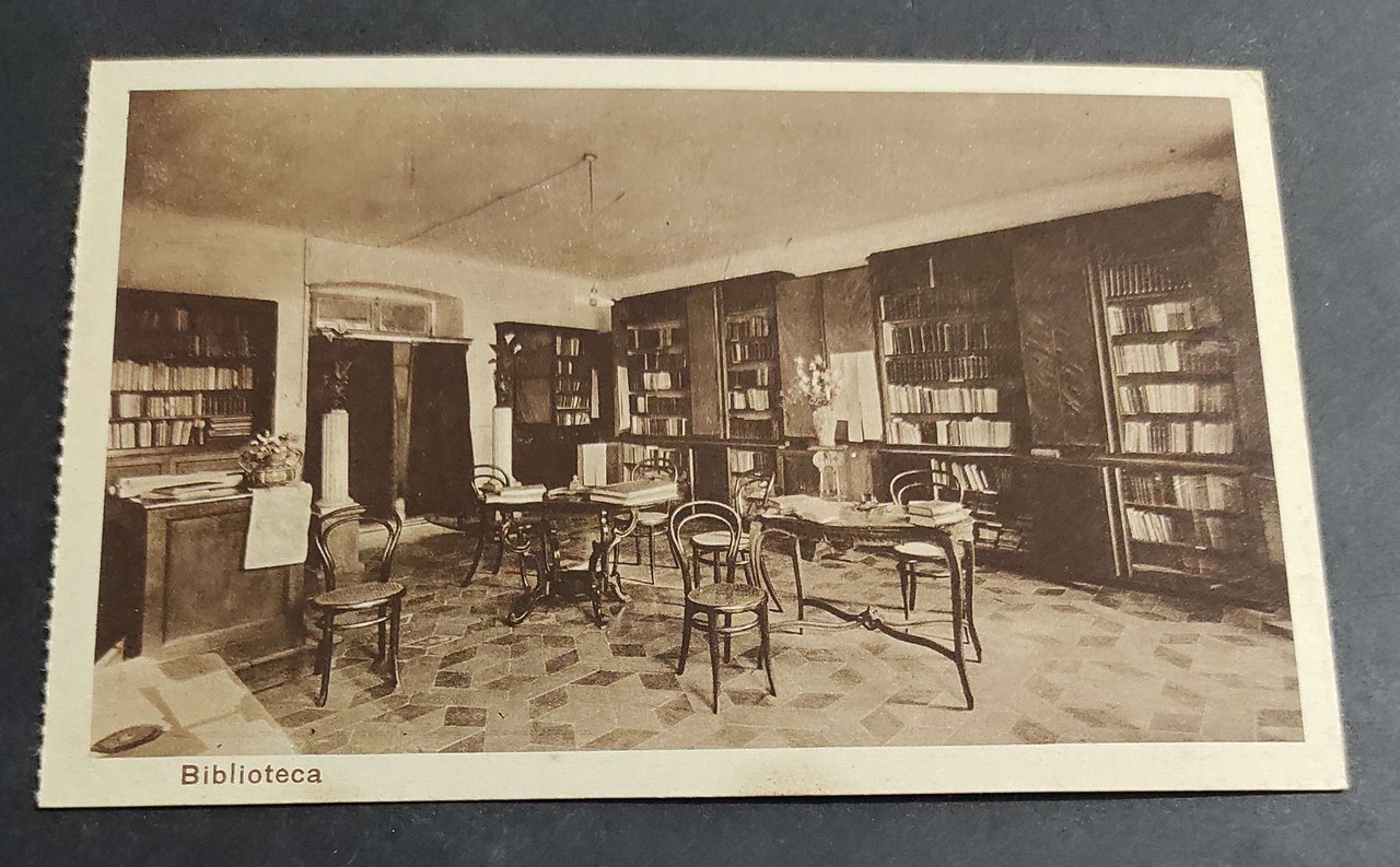Cartolina Genova - Istituto Ravasco - Biblioteca | Immagine principale