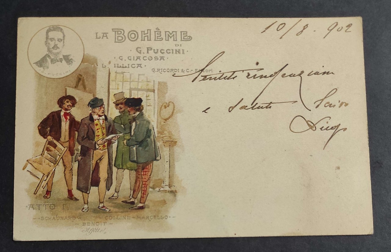Cartolina La Bohème di G. Puccini | Immagine principale