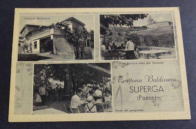 Cartolina Superga - Trattoria Baldissero - La Basilica Vista dal …