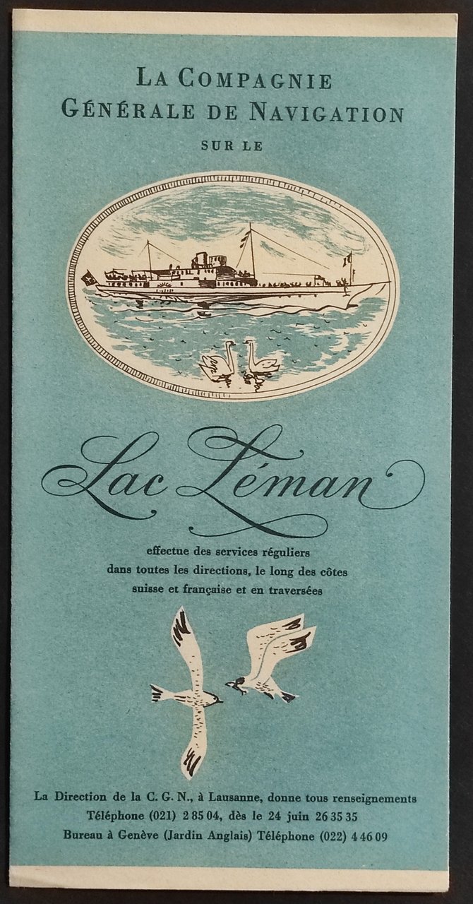 Depliant La Compagnie Générale de Navigation sur le Lac Léman | Immagine principale