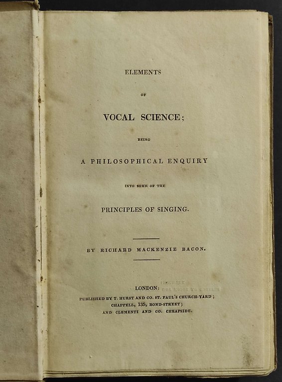 Elements of Vocal Science being a Philosophical Enquiry into the …