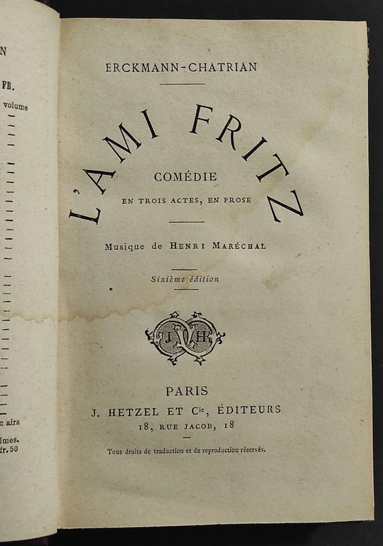 L'Ami Fritz Comedie