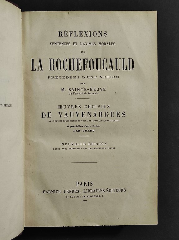 Reflexion de La Rochefoucauld