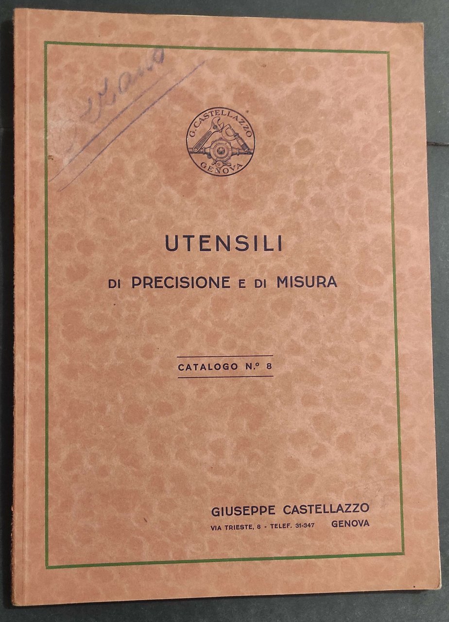 Utensili di Precisione e di Misura Catalogo n.8 - G. … | Immagine principale