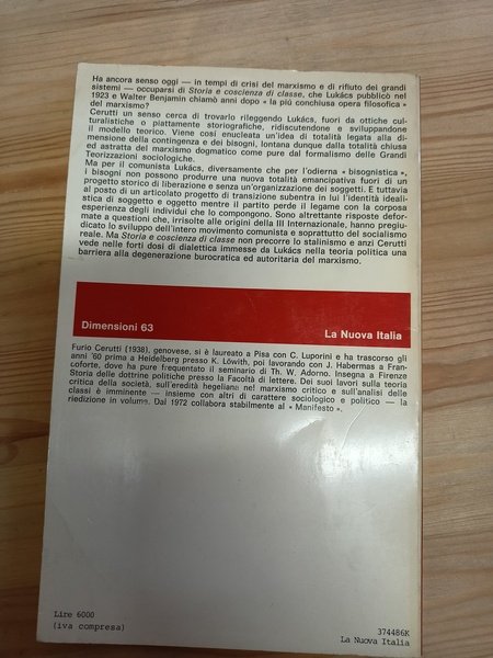 Totalità, bisogni, organizzazione Ridiscutendo "Storia e coscienza di classe"