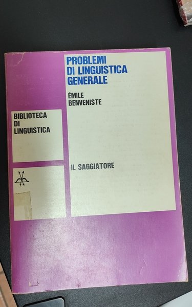 Problemi di linguistica generale