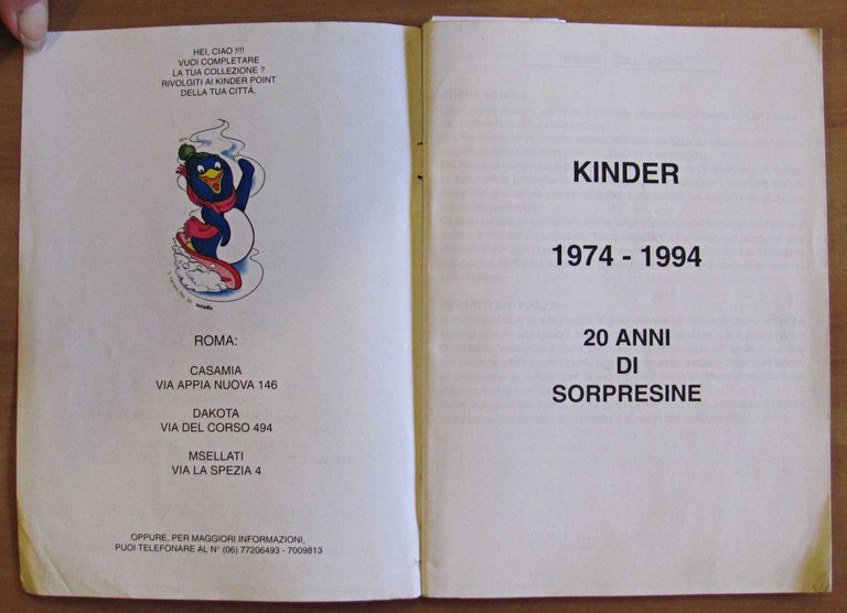 1^ KATALOGO KINDER: 1974 - 1994 - 20 anni di … | Immagine Gallery 2