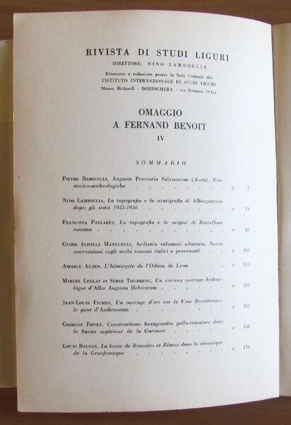 OMAGGIO A FERNAND BENOIT - Volume IV