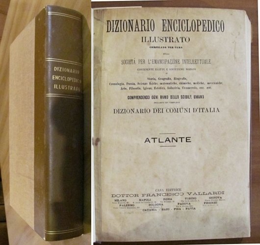 2 Volumi Completo - DIZIONARIO ENCICLOPEDICO ILLUSTRATO - SOCIETA' PER …
