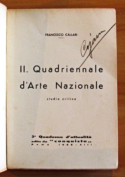 II QUADRIENNALE D'ARTE NAZIONALE - 3 QUADERNO D'ATTUALITA'