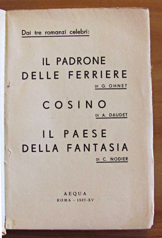 3 ROMANZI CELEBRI Enciclopedia Quattrini