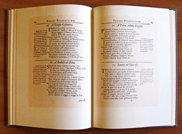 POESIE FILOSOFICHE - Riproduzione anastatica dell'edizione del 1622 impressa per …