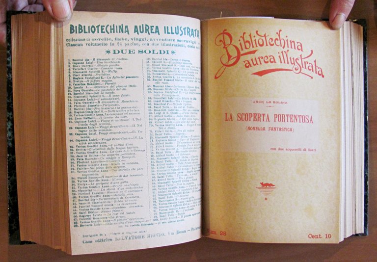 43 Fascicoli BIBLIOTECHINA AUREA ILLUSTRATA N.1/41 + 70/73 del 1901/02