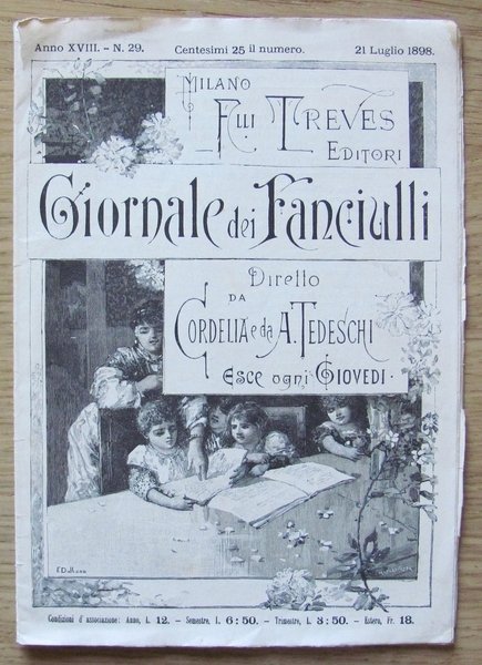 GIORNALE DEI FANCIULLI N.29 del 1898
