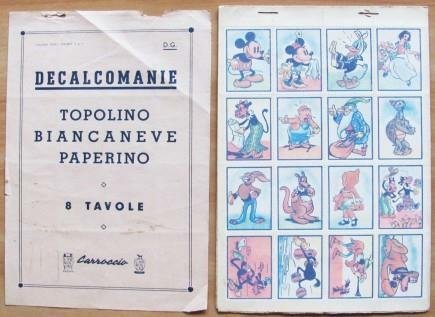 Disney. Album Completo Decalcomanie. Topolino, Biancaneve, Paperino Anni 40