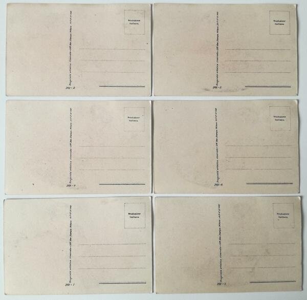 TERZI Set di 6 Cartoline Va Pensiero S261 - Non …