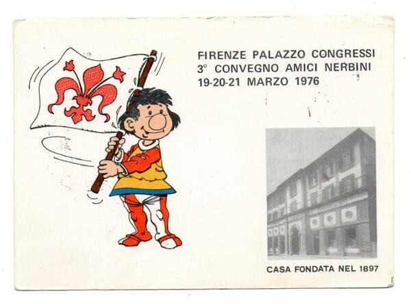 Cartolina CONVEGNO AMICI NERBINI 1976 con Francobolli JIM della JUNGLA …