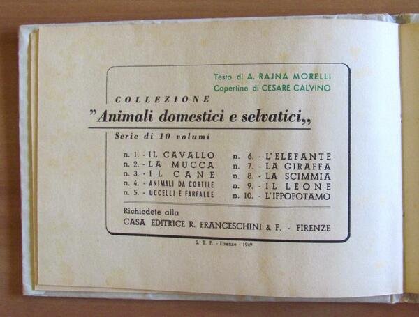 IL CAVALLO - Collezione Animali Domestici e Selvatici, 1949