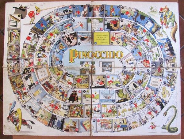 Gioco dell'Oca PINOCCHIO - 1947 - Grande Tabellone ill. SGRILLI