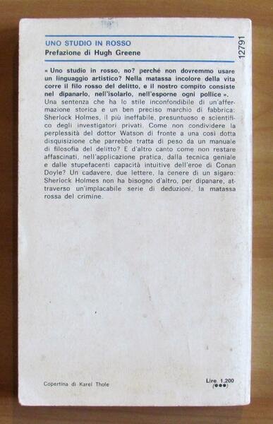 UNO STUDIO IN ROSSO - Collana Oscar Mondadori, 1976