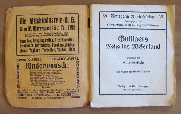 GULLIVERS REISEINS RIESENLAND - Konegens Kinderbucher N.39, 1920