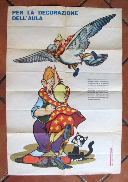 Manifesto PINOCCHIO per la decorazione dell'Aula, 1966 - 55x80