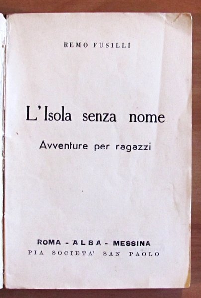 L'ISOLA SENZA NOME - Illustrato da MUSSINO