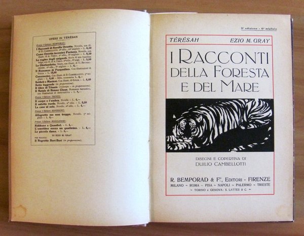 I RACCONTI DELLA FOESTA E DEL MARE, II ed. 1920 …