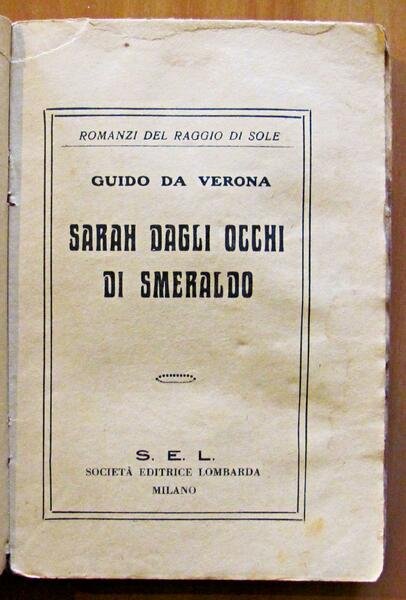 SARAH DAGLI OCCHI DI SMERALDO - Collana I ROMANZI DEL …