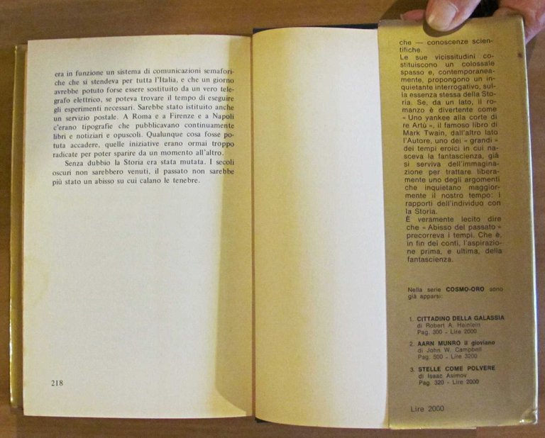 ABISSO DEL PASSATO - Cosmo Oro, I ed. 1972