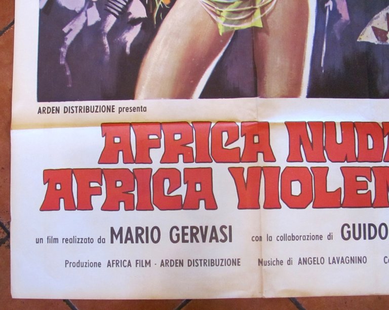 Manifesto Cinema AFRICA NUDA - AFRICA VIOLENTA - 100x140, 1974